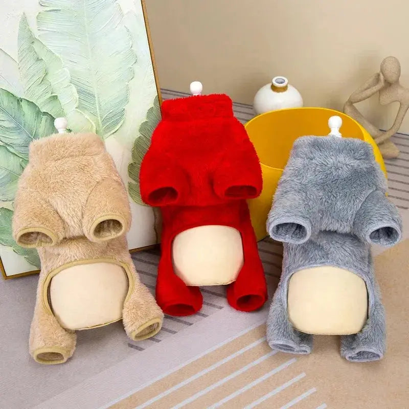 Pet Dog Clothes Large Dogs Sweatshirt Sweater Warm Jackets Coats Small Winter Hat Cloak Fur Coat Clothing Suit Big Medium Jumper