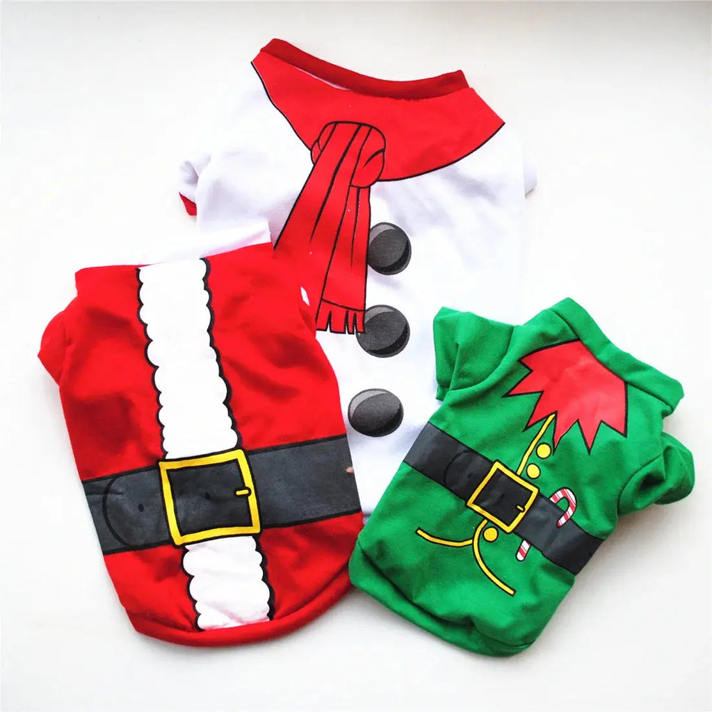 Christmas Dog Clothes New Year Pets Dogs Clothing For Small Medium Dogs Costume Chihuahua Pet Shirt Warm Dog Clothing Yorkshire