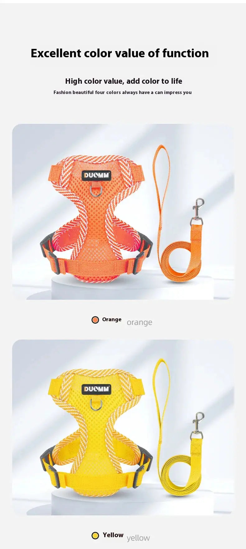 New Breathable Reflective Dog Harness Vest Easy To Wear Comfortable Adjustable Pet Harness for Small Medium Dogs