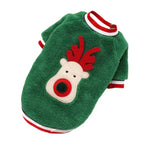 FestiveFleece Hoodie - Christmas Elk & Santa Print Dog Hoodie for Small Medium Dogs