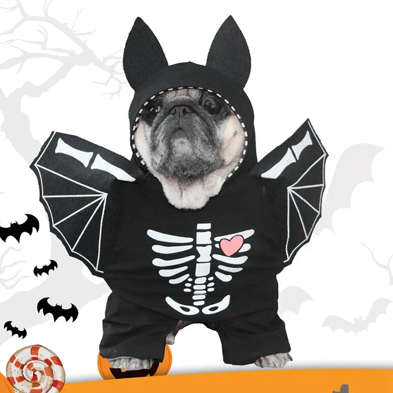 BatWing Pups - 100% Cotton Bat Costume for Small to Large Dogs | Halloween Pet Outfit