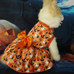 SpookyPumpkin 2-in-1 Pet Costume - Bat Wing Dress with Matching Hat for Halloween & Cosplay (S-XL)