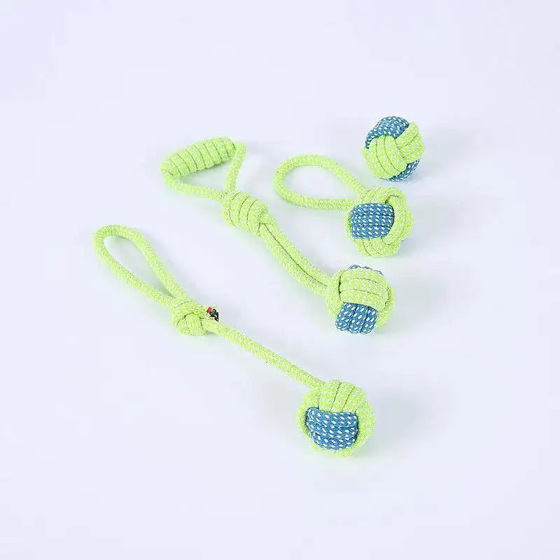 Durable Cotton Rope Dog Toys - Interactive Chew Toys for Puppies & Dogs, Dental Care, Non-Toxic