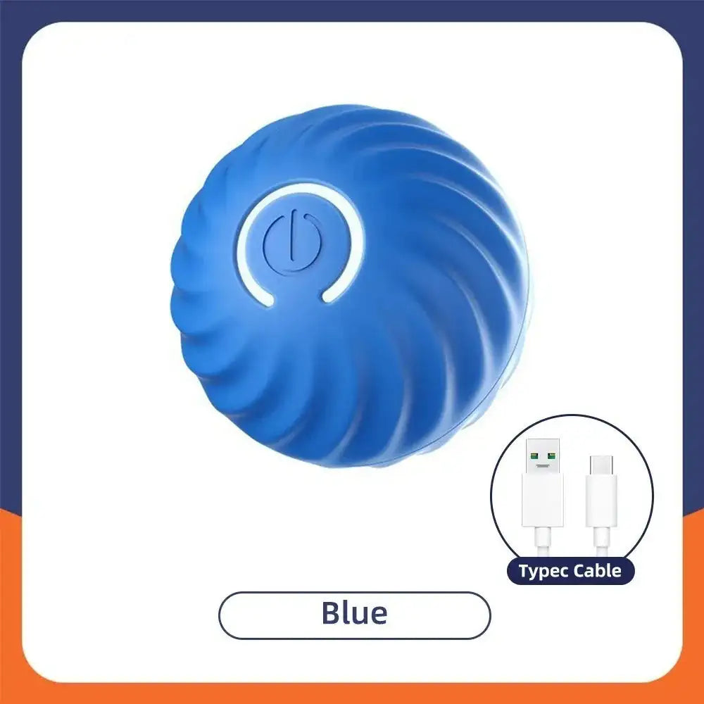 Rechargeable Automatic Dog Toy Ball - LED Bouncing Ball w/ USB Charging for Cats & Dogs