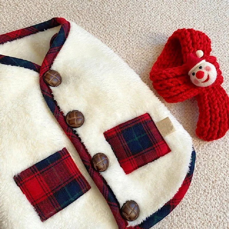 CozyPaws 2025 Dog Cardigan - 100% Cotton Winter Coat for Chihuahua & French Bulldog
