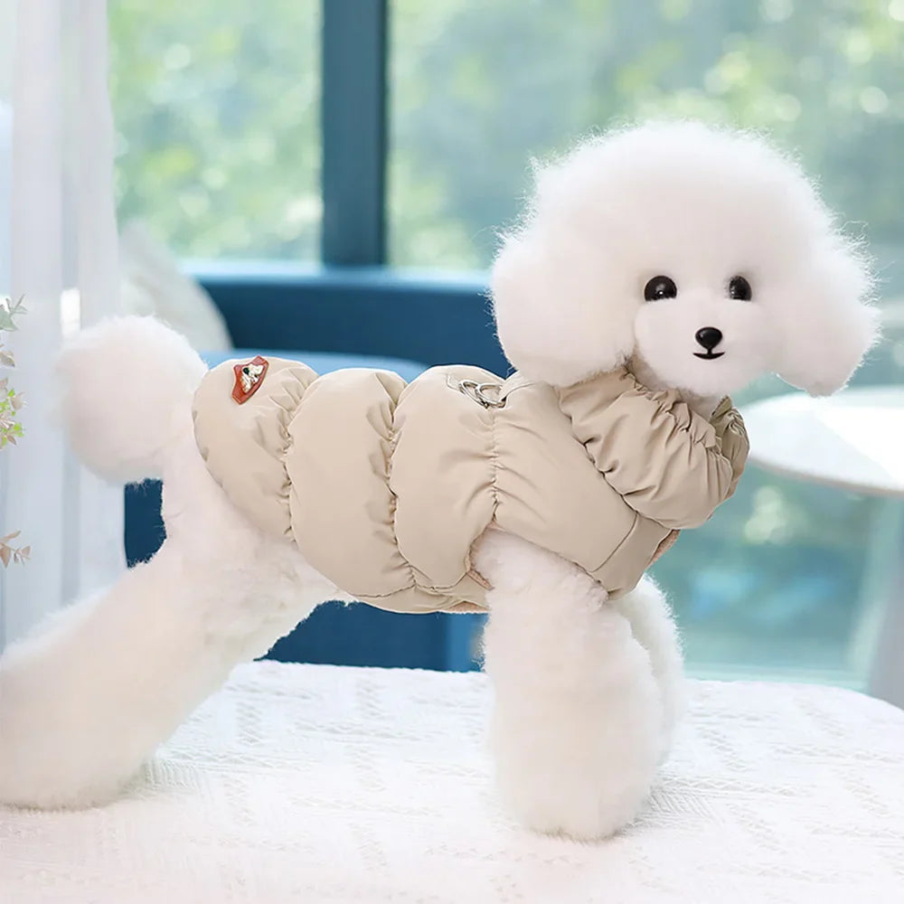 Soft Warm Dog Clothes Winter Padded Puppy Cat Coat Jacket For Small Medium Dogs