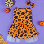 Halloween Pet Dog Dress For Small Medium Dogs Cosplay Costume Pet Dresses Fashion Bow Cat Princess Skirt Chiahuahua Dog Clothes