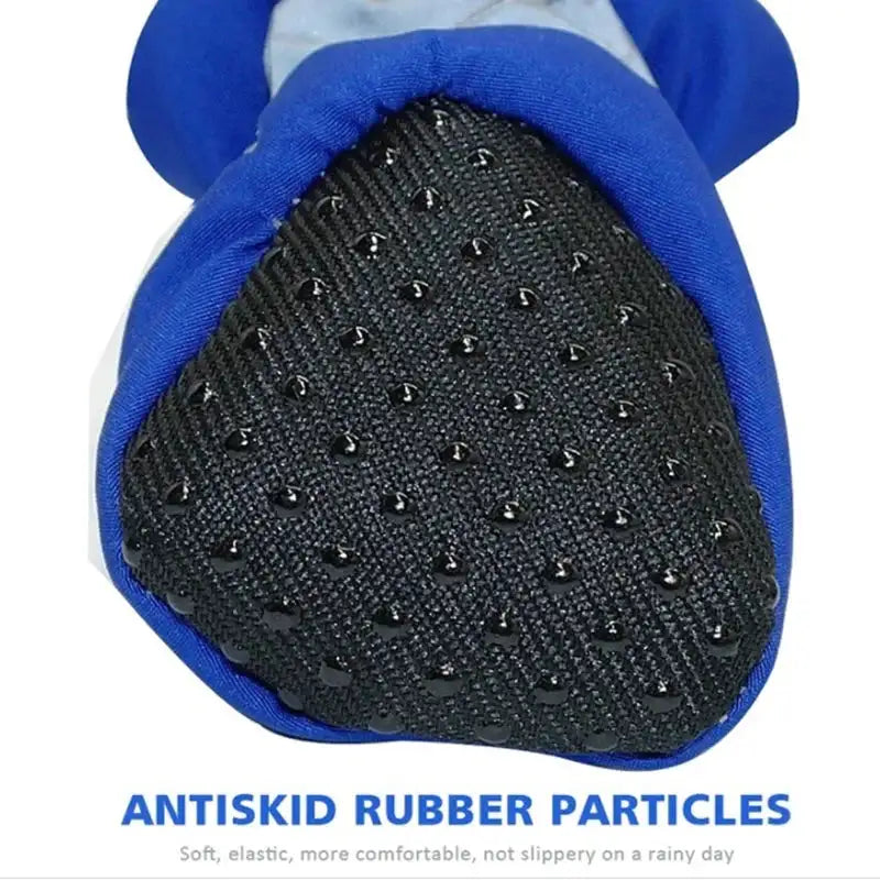 4pcs Waterproof Pet Dog Shoes - Anti-Slip Rain Boots for Small Dogs and Cats - Durable Footwear for All Weather