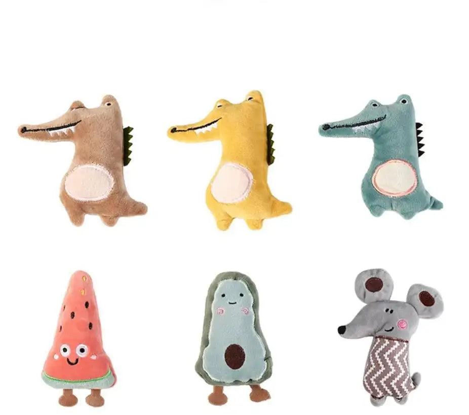 Cartoon Plush Chew Toy – Bite-Resistant Durable PP Cotton Pet Toy for Cats & Dogs, Interactive Play