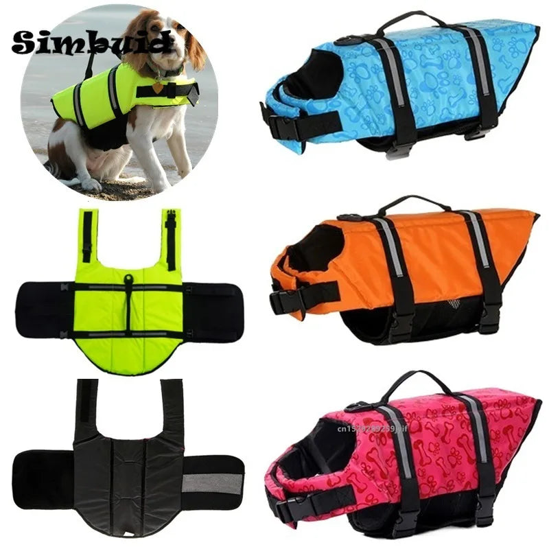 Dog Life Jacket - Reflective, Adjustable Safety Vest with Enhanced Buoyancy for Large Dogs