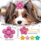 50PCS Dog Hair Bows Fashion Cute Bows For Dogs Cotton Pet Dog Hair Accessories Pet Dog Grooming Bows Dogs Accessories