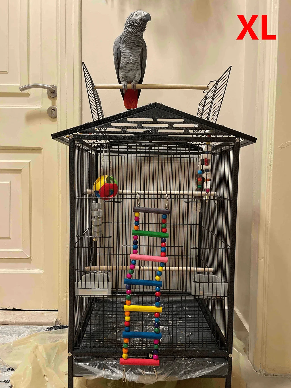 Wooden Bird Ladder & Swing