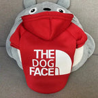 Cozy Winter Dog Hoodie for Large Breeds – Warm Fleece Jacket with Playful Face Print, Adjustable Fit (Labrador, French Bulldog & All Breeds)