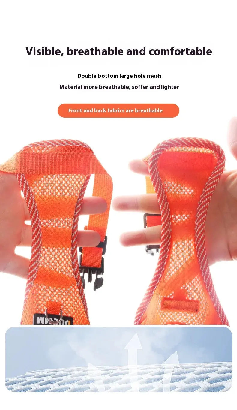 New Breathable Reflective Dog Harness Vest Easy To Wear Comfortable Adjustable Pet Harness for Small Medium Dogs