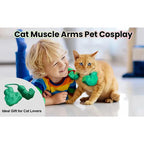 Funny Cat Muscle Arm Clothing Decoration Props 3D Printed Pet Interactive Neck Hanging Toy Role-playing Accessories Birthday Toy