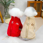 Pet Dog Clothes Large Dogs Sweatshirt Sweater Warm Jackets Coats Small Winter Hat Cloak Fur Coat Clothing Suit Big Medium Jumper