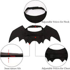 Dog Cat Bat Wings for Halloween Party Decoration, Pet Collar Leads Cosplay Bat Costume,Cute Puppy Cat Dress Up Accessories