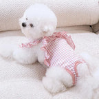 Washable Female Dog Diapers Suspenders Plaid Pet Physiological Pants Dog Shorts for Small Dogs Pet Products Cute Dog Underwear