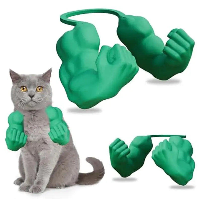 Funny Cat Muscle Arm Clothing Decoration Props 3D Printed Pet Interactive Neck Hanging Toy Role-playing Accessories Birthday Toy