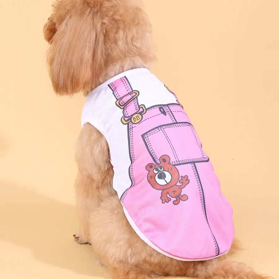 Summer Small Dog Clothes Pets Clothing Cartoon Dog Shirt  Chihuahua Tshirt Puppy Vest Yorkshire Terrier Pet Clothes Ropa Perro