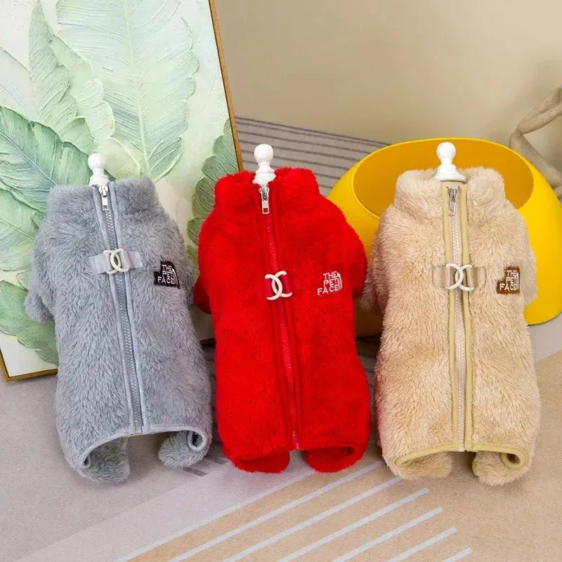 Pet Dog Clothes Large Dogs Sweatshirt Sweater Warm Jackets Coats Small Winter Hat Cloak Fur Coat Clothing Suit Big Medium Jumper
