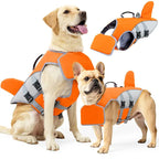 Dog Swimming Life Jacket Shark Fin Shape Safety Vest for Dog in Summer Adjustable in Pool or Surfing Drifting Dog Life Vest