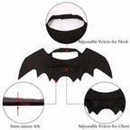 Pet Halloween Cosplay Costume for Dogs Cats Puppy Kittens Black Bat Wings