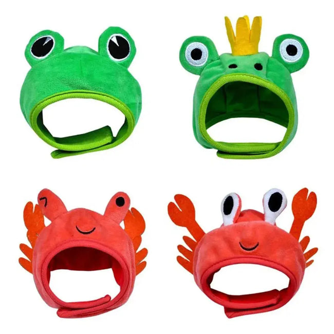 Halloween Easter Pet Costume Novelty Crab Lobster Frog Hat for Cat Puppy Hat Dog Cap Soft Headgear for Birthday Party Photo Prop Hover Image