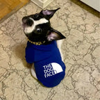 Cozy Winter Dog Hoodie for Large Breeds – Warm Fleece Jacket with Playful Face Print, Adjustable Fit (Labrador, French Bulldog & All Breeds)