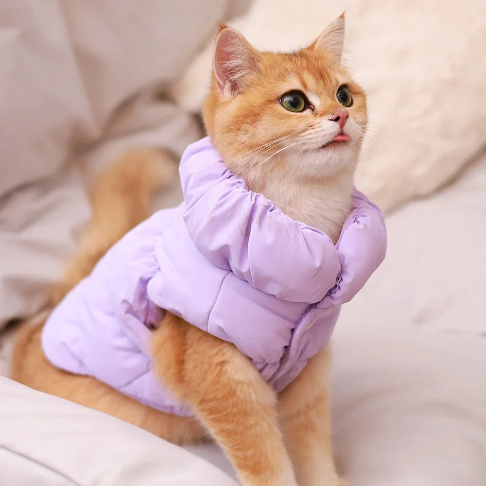 Soft Warm Dog Clothes Winter Padded Puppy Cat Coat Jacket For Small Medium Dogs