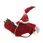 Pet Christmas Clothes Santa Claus Dog Costume Puppy Coat Jacket Suit with Cap Clothing Cosplay For Small Medium Large Dogs Cats