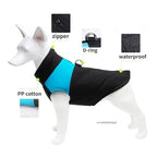 Waterproof Winter Dog Jacket - Warm Padded Vest w/ Zipper for Small, Medium, Large Dogs & Cats
