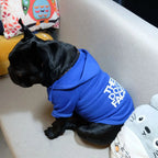 Cozy Winter Dog Hoodie for Large Breeds – Warm Fleece Jacket with Playful Face Print, Adjustable Fit (Labrador, French Bulldog & All Breeds)