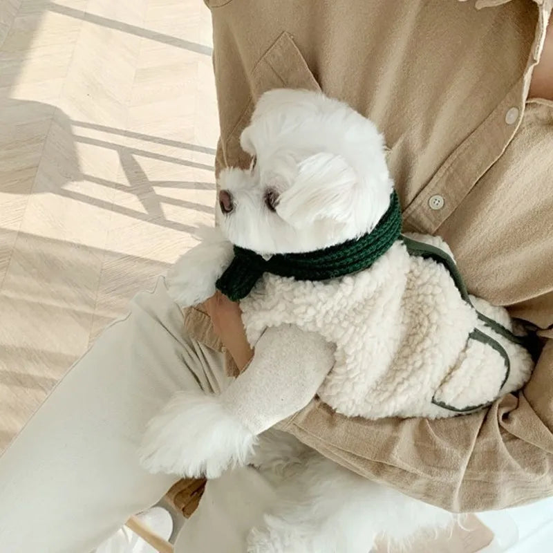 CozyPaws 2025 Dog Cardigan - 100% Cotton Winter Coat for Chihuahua & French Bulldog