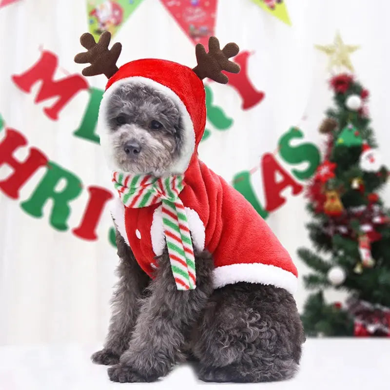 Christmas Dog Clothes for Small Medium Dogs Pet Costume Chihuahua Pets Hoodies Warm New Year Dog Clothing Yorkshire