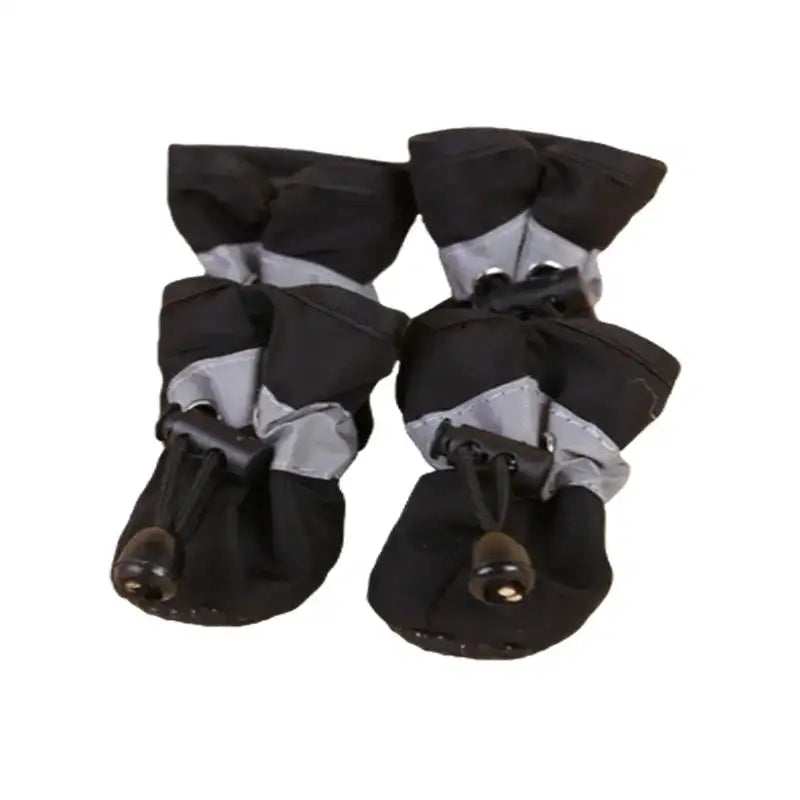 4pcs Waterproof Pet Dog Shoes - Anti-Slip Rain Boots for Small Dogs and Cats - Durable Footwear for All Weather