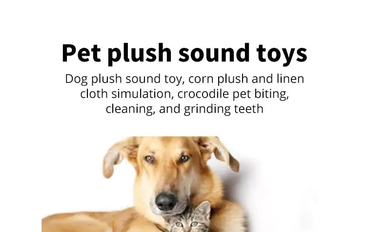 Interactive Squeaky Alligator Chew Toy – Durable Puppy Teething & Teeth Cleaning Dog Toy with Crinkle Sound, Non-Toxic (Blue/Red/Green)