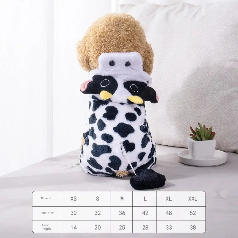 Cat Clothes Tiger Outfit Thermal Cotton-Padded Clothes Kitten Blue Cat British Shorthair Muppet Autumn and Winter Pet Dog Four-Legged Clothes