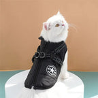 Pet Dog Coat with Harness Winter Cat Waterproof Coat Zipper Dog Jacket with Reflective Harness for Smal Medium Large Dogs