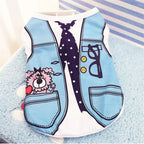 Casual Cartoon Dog T-Shirt – Soft Summer Vest for Small Puppies