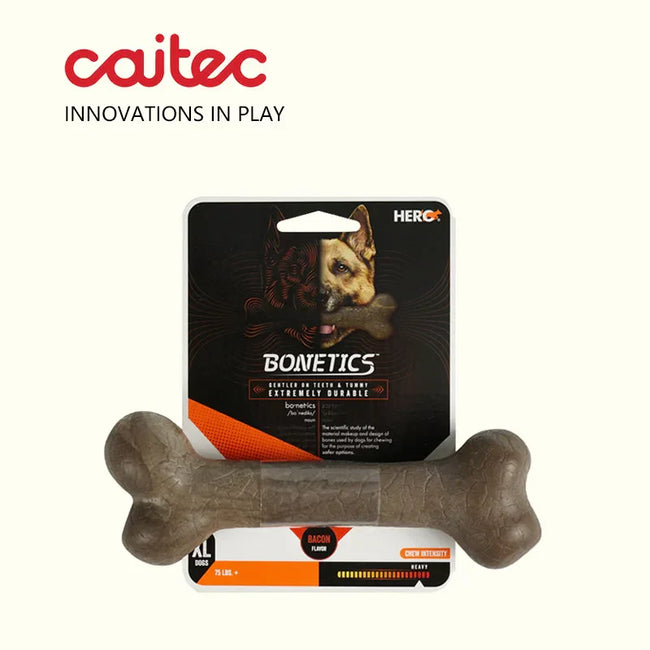 Durable Chew Bone for Dogs - Tough Nylon-Wood Dental Toy (All Sizes) Hover Image