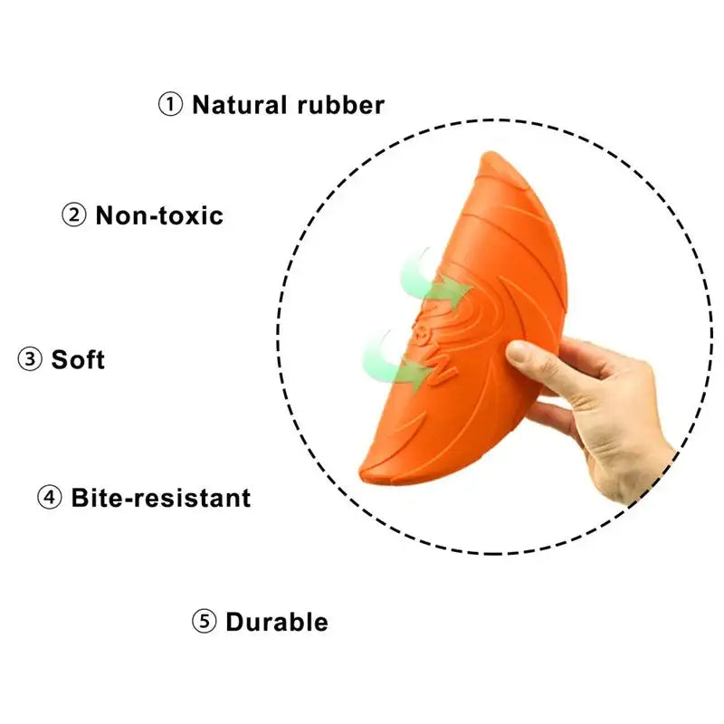 Ultra-Durable Chew-Proof Dog Frisbee – Bite Resistant Flying Disc for Outdoor Training & Play