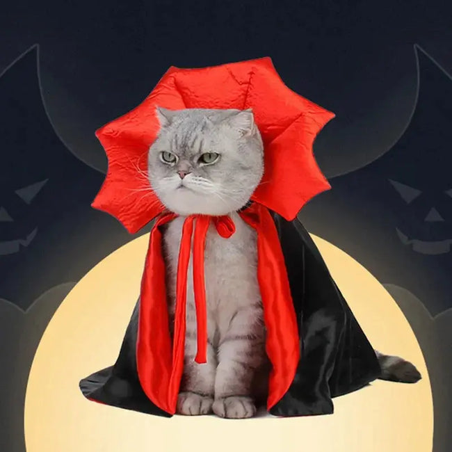 New Funny Pet Dog Halloween Costume Dog Cat Costumes for Small Dogs Cosplay Vampire Cloak  Dog Cat Clothes Cloak Pet Supplies Main Image