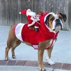 Pet Christmas Clothes Santa Claus Dog Costume Puppy Coat Jacket Suit with Cap Clothing Cosplay For Small Medium Large Dogs Cats