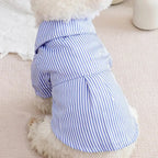 Fashion Pet Dog Clothes Bowknot Striped Shirts for Cat Dogs Cosplay Clothing Thin Summer Pet Costume Chihuahua Pet Supplies