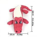Interactive Squeaky Alligator Chew Toy – Durable Puppy Teething & Teeth Cleaning Dog Toy with Crinkle Sound, Non-Toxic (Blue/Red/Green)