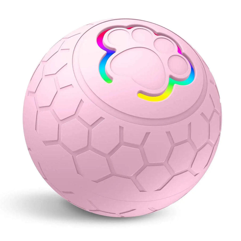 Rechargeable Automatic Dog Toy Ball - LED Bouncing Ball w/ USB Charging for Cats & Dogs