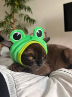 Halloween Easter Pet Costume Novelty Crab Lobster Frog Hat for Cat Puppy Hat Dog Cap Soft Headgear for Birthday Party Photo Prop