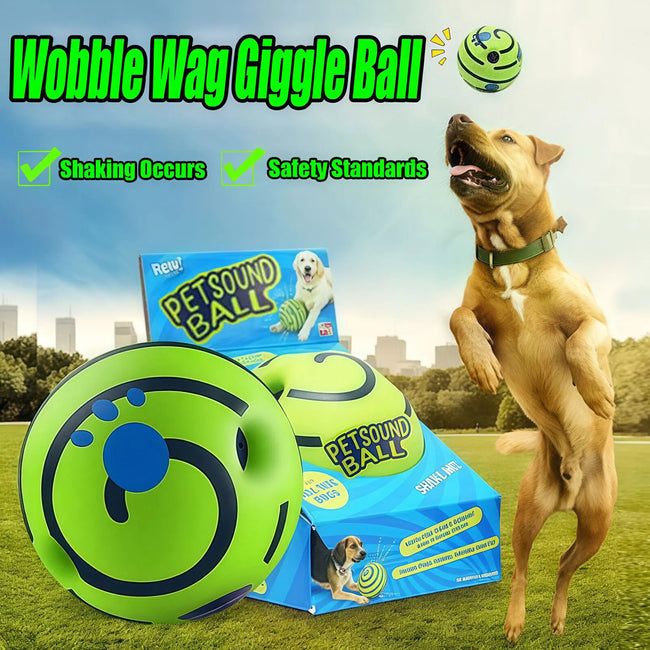 Dog Toy Wobble Wag Giggle Glow Ball – Interactive Dog Attention Toy with Fun Giggle Sounds Hover Image