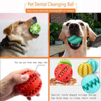 Durable Dental Chew Ball for Dogs – Snack-Dispensing Rubber Toy for Puppies & Large Breeds